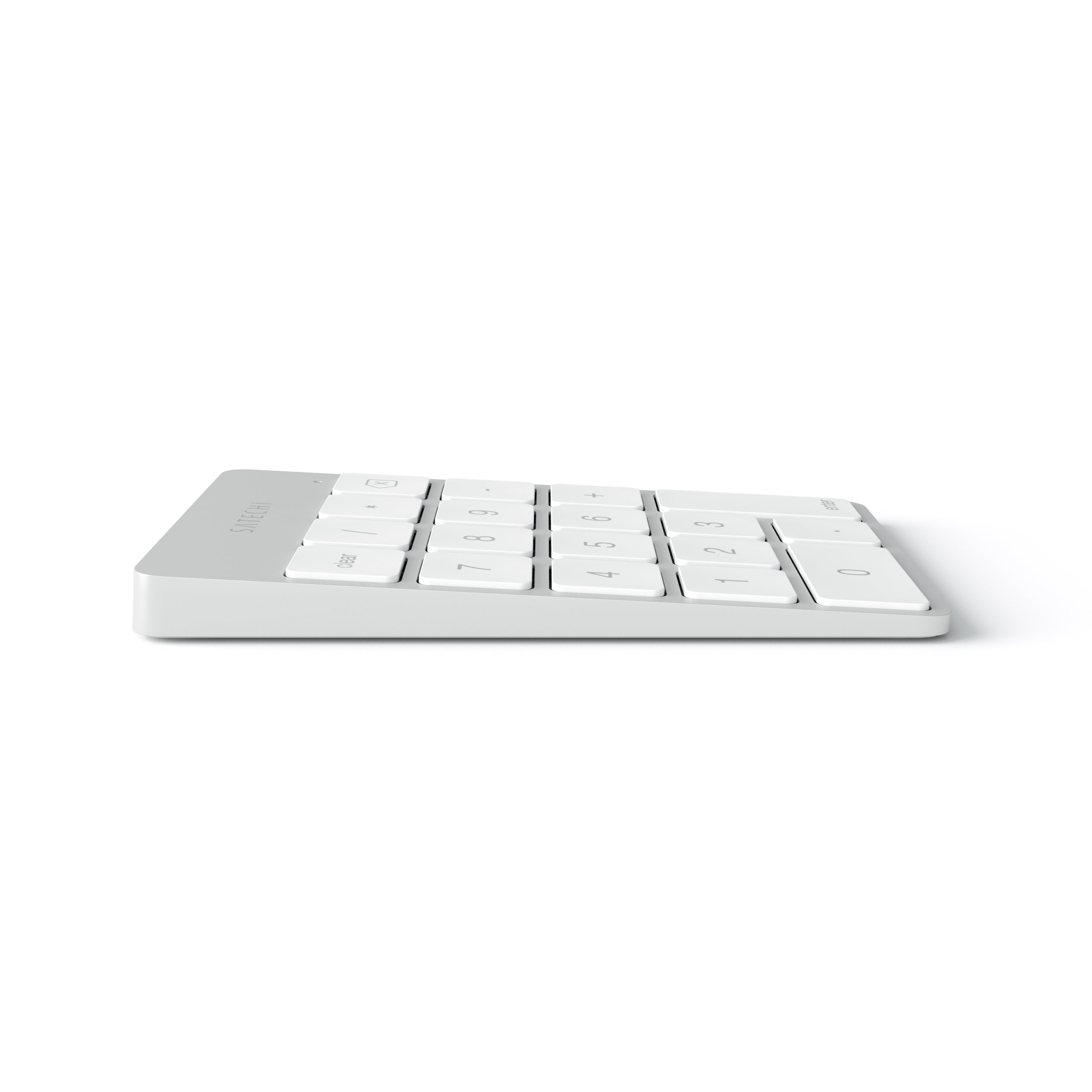 Satechi Slim Aluminum Bluetooth Keypad, Wireless Number Pad with 18 Keys, Micro USB Rechargeable Numpad, External Number Pad for MacBook Air/Pro M5/M4, iPad Air/Pro M5/M4/M3, iMac, PC - Silver - Image 4