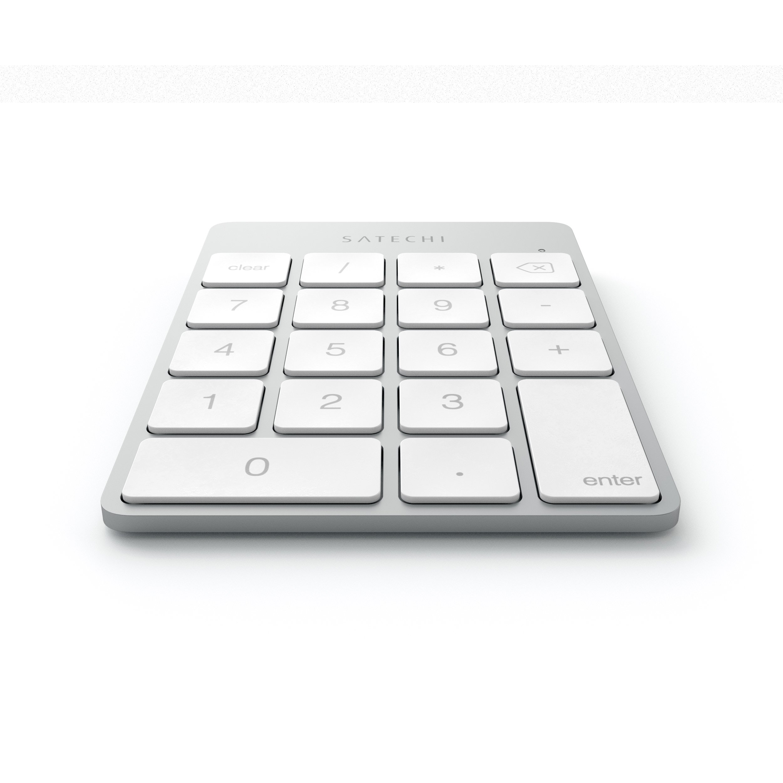 Satechi Slim Aluminum Bluetooth Keypad, Wireless Number Pad with 18 Keys, Micro USB Rechargeable Numpad, External Number Pad for MacBook Air/Pro M5/M4, iPad Air/Pro M5/M4/M3, iMac, PC - Silver - Image 5