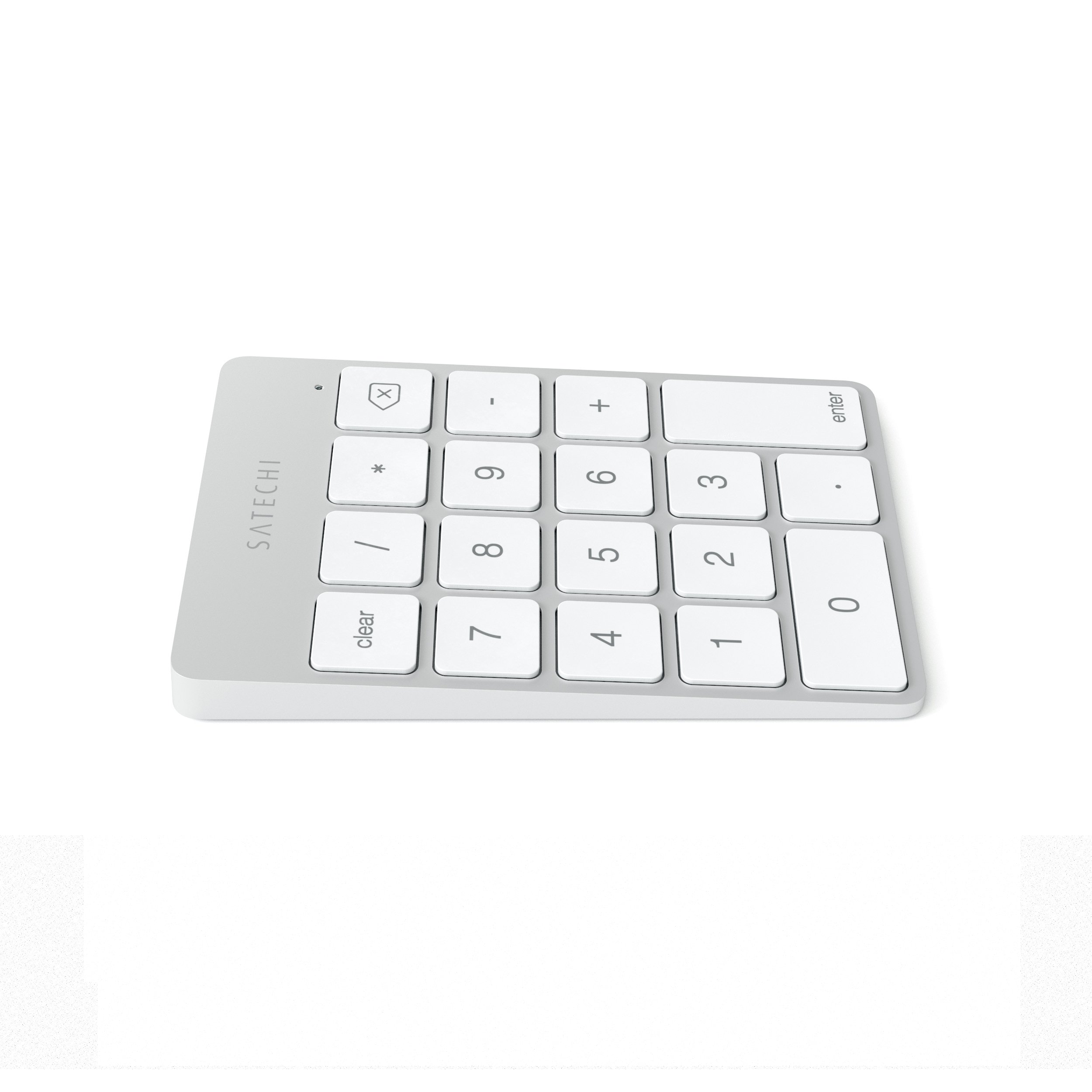 Satechi Slim Aluminum Bluetooth Keypad, Wireless Number Pad with 18 Keys, Micro USB Rechargeable Numpad, External Number Pad for MacBook Air/Pro M5/M4, iPad Air/Pro M5/M4/M3, iMac, PC - Silver - Image 7
