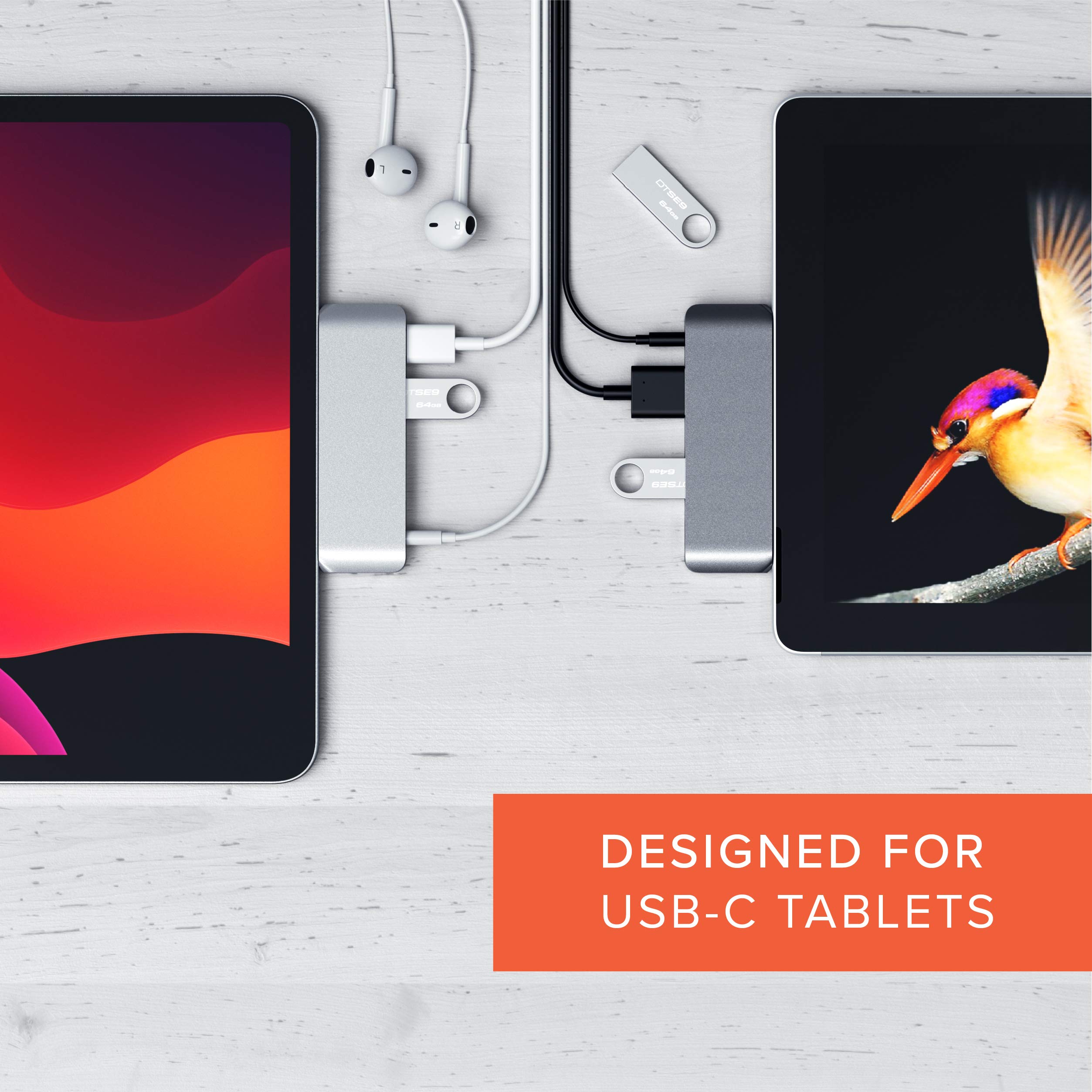 Satechi Type-C Mobile Pro Hub Adapter with USB-C PD Charging, 4K HDMI, USB 3.0 & 3.5mm Headphone Jack – for M2/ M1 iPad Pro, M1 iPad Air, iPad mini and More (Silver) - Image 6