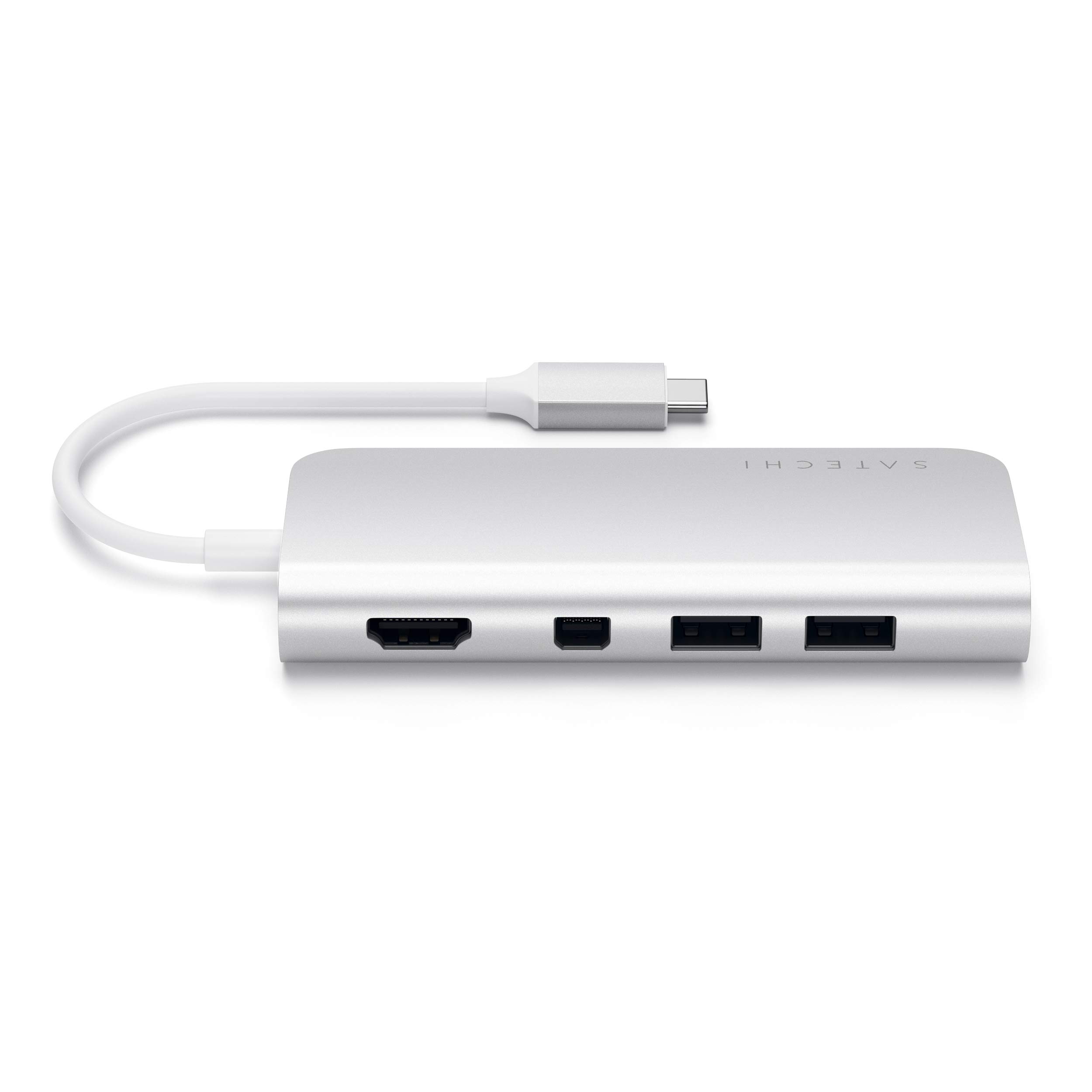 Satechi Type-C Multimedia Adapter with 4K HDMI, mini DP, USB-C PD, Gigabit Ethernet, USB 3.0, Micro/SD Card Slots - for M2/ M1 MacBook Pro, M2/ M1 MacBook Air (Silver) - Image 4